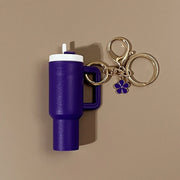 Mini Simulated Stanley Tumbler Keychain Women Girls Chapstick Holder Keyring Diy Accessories For Stanley Cup Handbag Purse Decor