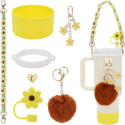 Stanley Cup Accessories Set- Water Bottle Handle Strap, Siliocne Stanley Cup Boot, Stanley Charms for Stanley Cup 40oz Tumbler