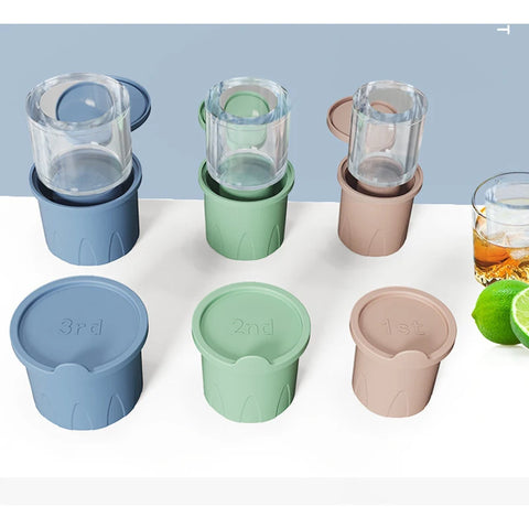 Ice Cube Tray Mold for Tumbler Stanley Cup Silicone Cylinder Ice Cube Maker Mold with Lid For 20oz 30oz 40oz kitchen tool access