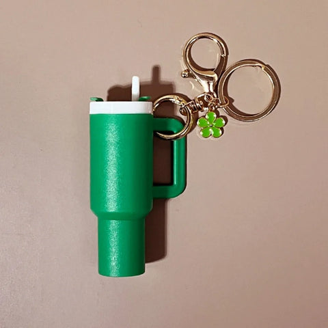 Mini Simulated Stanley Tumbler Keychain Women Girls Chapstick Holder Keyring Diy Accessories For Stanley Cup Handbag Purse Decor