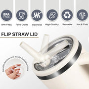 40 oz Tumbler Lid for , 2 Pack Tumbler Filp Straw Lid Replacement, Spill Proof Splash Resistant Tumbler Cover