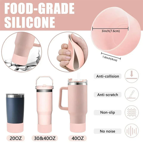 9pcs Cup Accessories for Stanley Set, 3 Spill Proof Stopper 2 Straws and Brush and 1 Flower Charm Chain Flowers Straw Cover Boot