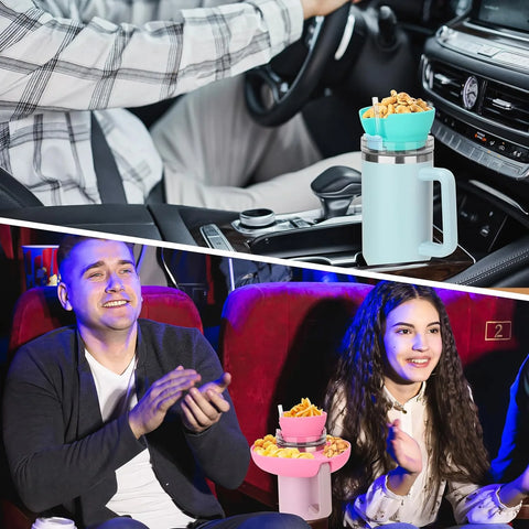 Snack Bowl for Stanley 40oz Tumbler with Handle Snack Tray With Straw Hole Stanley Tumbler Stanley Cup Snack Bowl Topper 1pcs