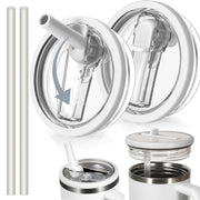 40 oz Tumbler Lid for , 2 Pack Tumbler Filp Straw Lid Replacement, Spill Proof Splash Resistant Tumbler Cover