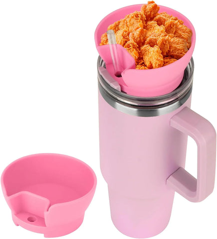 Snack Bowl for Stanley 40oz Tumbler with Handle Snack Tray With Straw Hole Stanley Tumbler Stanley Cup Snack Bowl Topper 1pcs