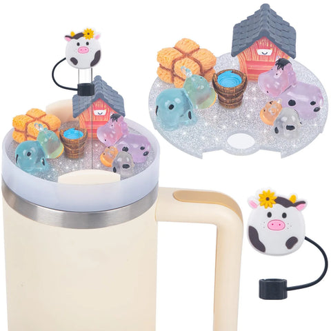 Accessories Charms Set Compatible With Stanley Tumbler 30oz/40oz, Stanley Cup Lid Accessories Charms & Silicone Straw Cover Cap