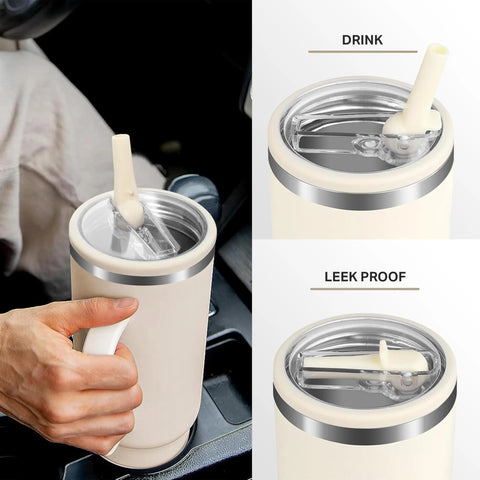 40 oz Tumbler Lid for , 2 Pack Tumbler Filp Straw Lid Replacement, Spill Proof Splash Resistant Tumbler Cover