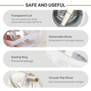 40 oz Tumbler Lid for , 2 Pack Tumbler Filp Straw Lid Replacement, Spill Proof Splash Resistant Tumbler Cover