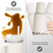 40 oz Tumbler Lid for , 2 Pack Tumbler Filp Straw Lid Replacement, Spill Proof Splash Resistant Tumbler Cover